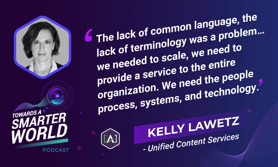 The lack of common language, the lack of terminology was a problem… we needed to scale, we need to provide a service to the entire organization. We need the people process, systems, and technology.